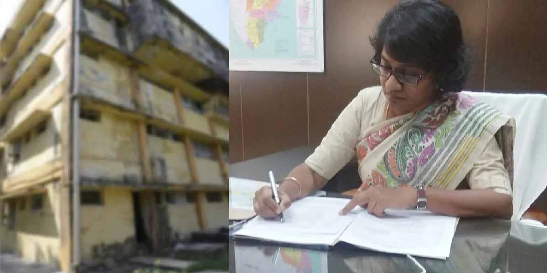 Non-standard Perambalur cottage replacement board building ... Collector inspects in person!