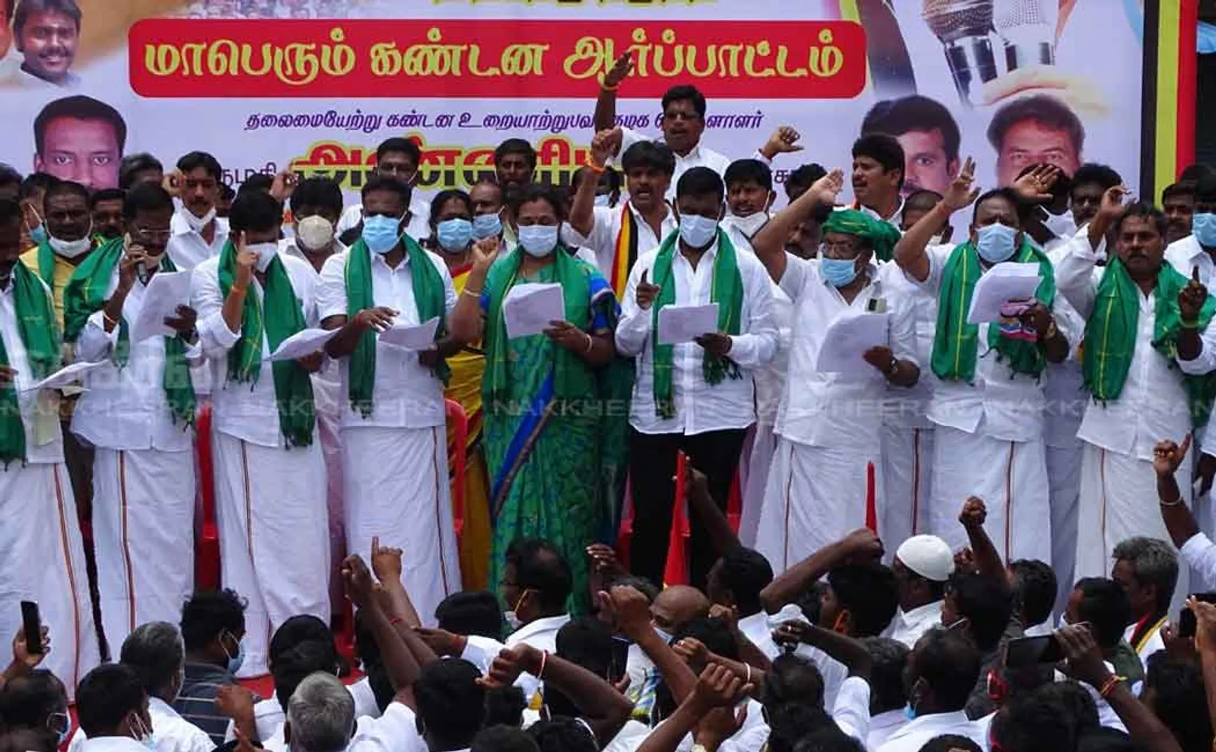 DMDK involved in the struggle against the government of Karnataka