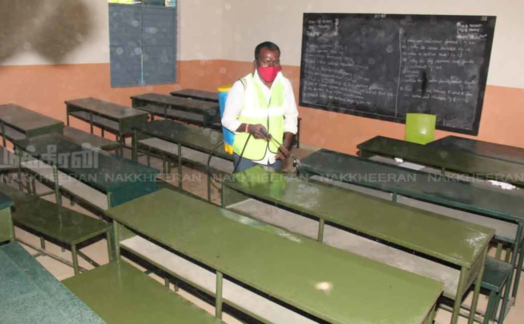 Schools opening: Staff cleaning classrooms