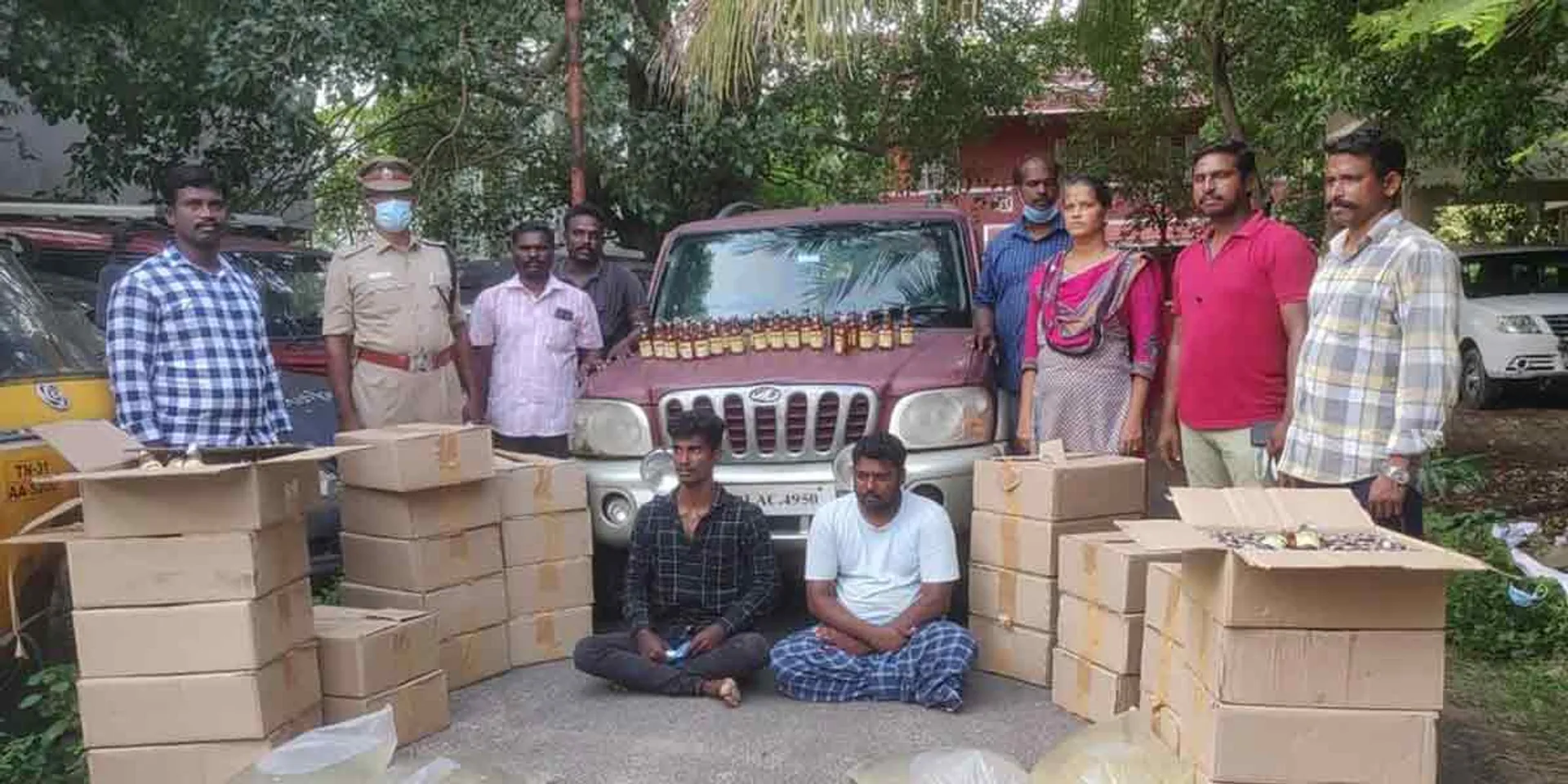 Two arrested for  fake liquor - 9 arrested for selling cannabis in Pantrudi area!