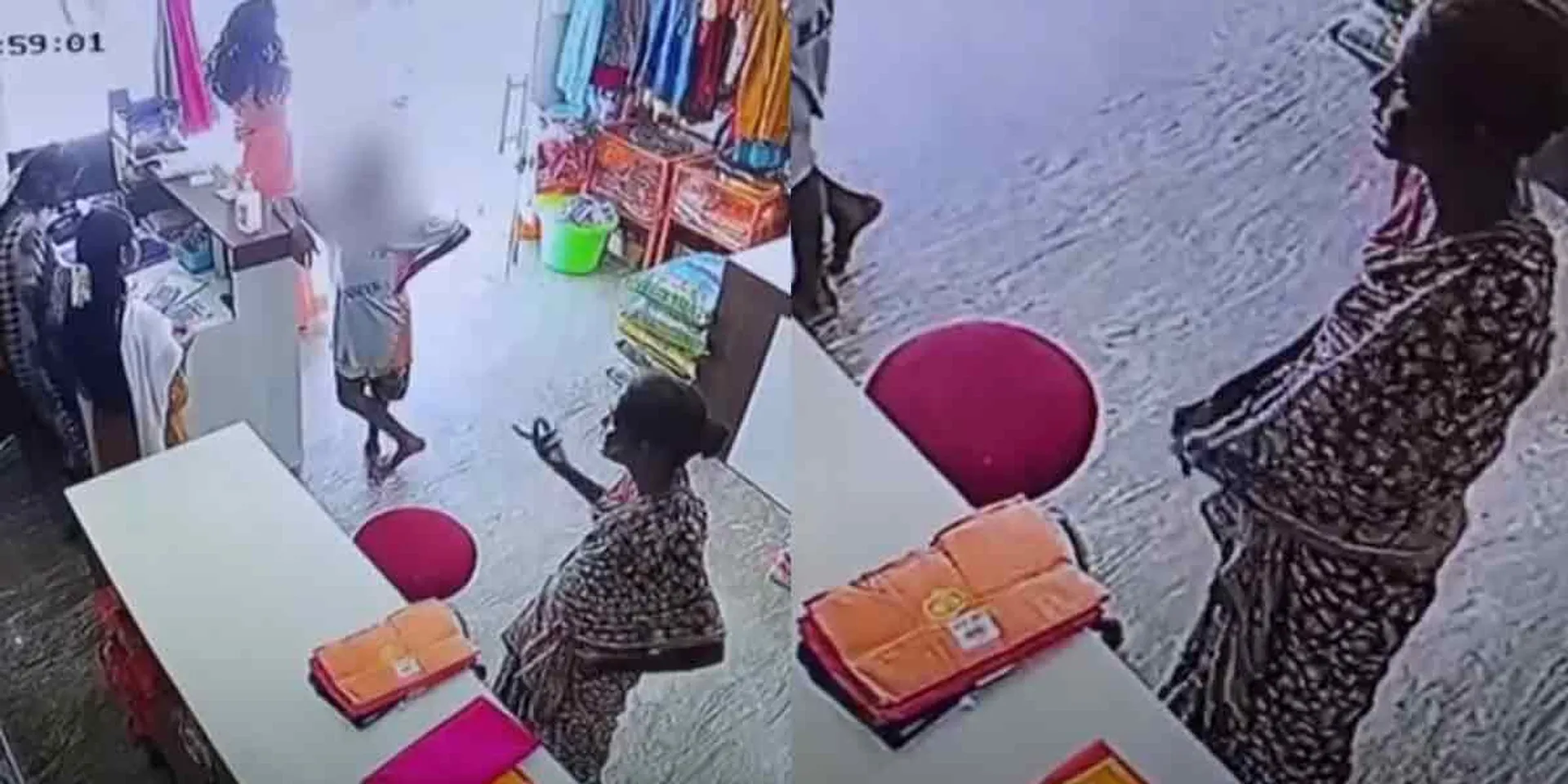 'The woman who stole the skirt in the clothing store ...