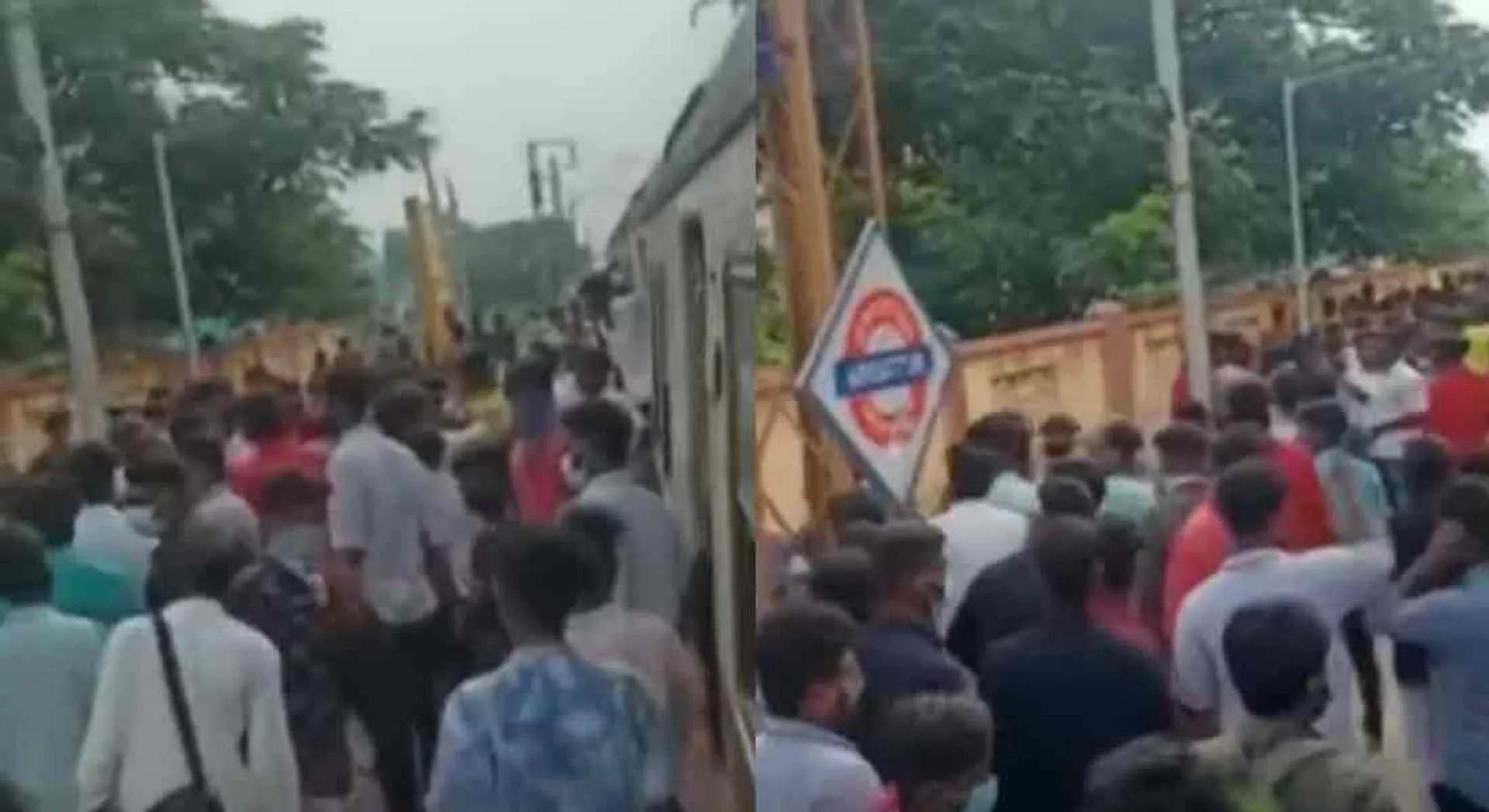  College students clash on a train on the first day of college opening!!