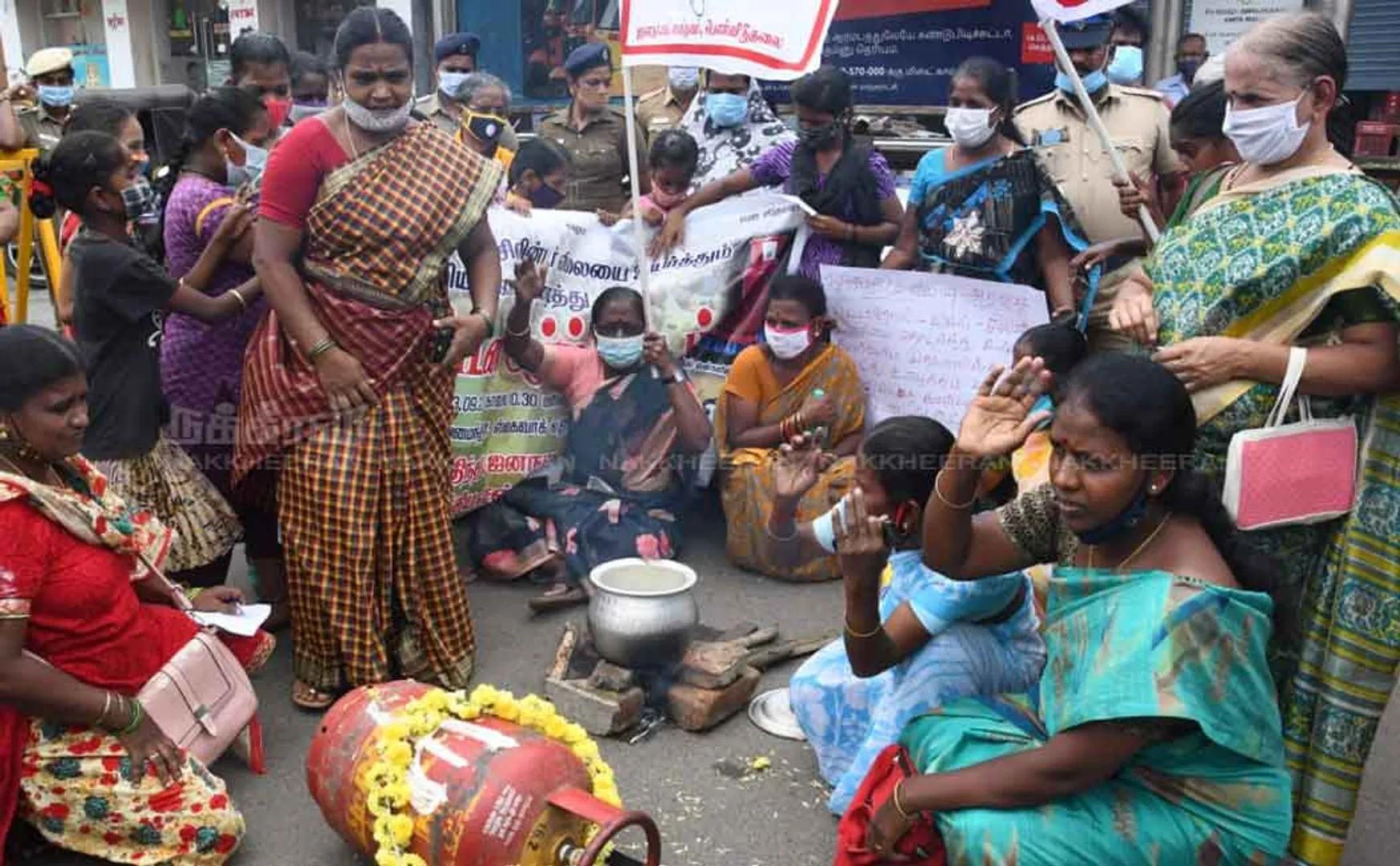 Women struggle to reduce Gas price 