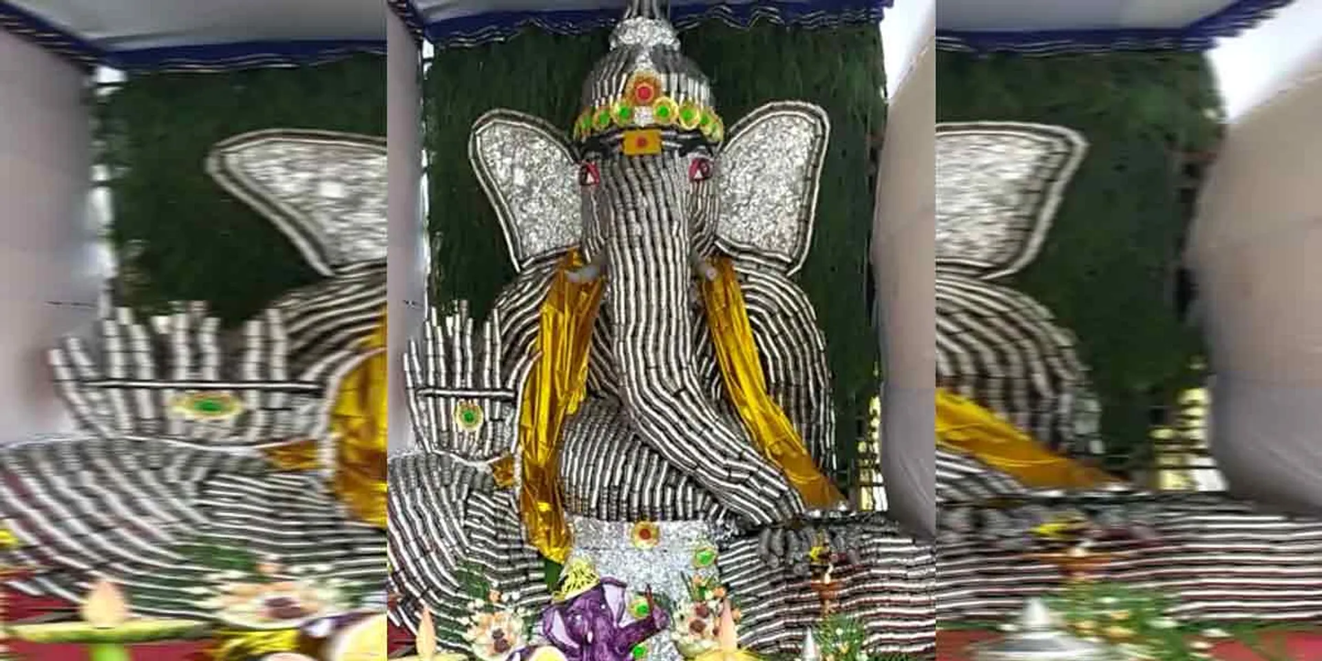  Ganesha statue in defiance of orders (Pictures)