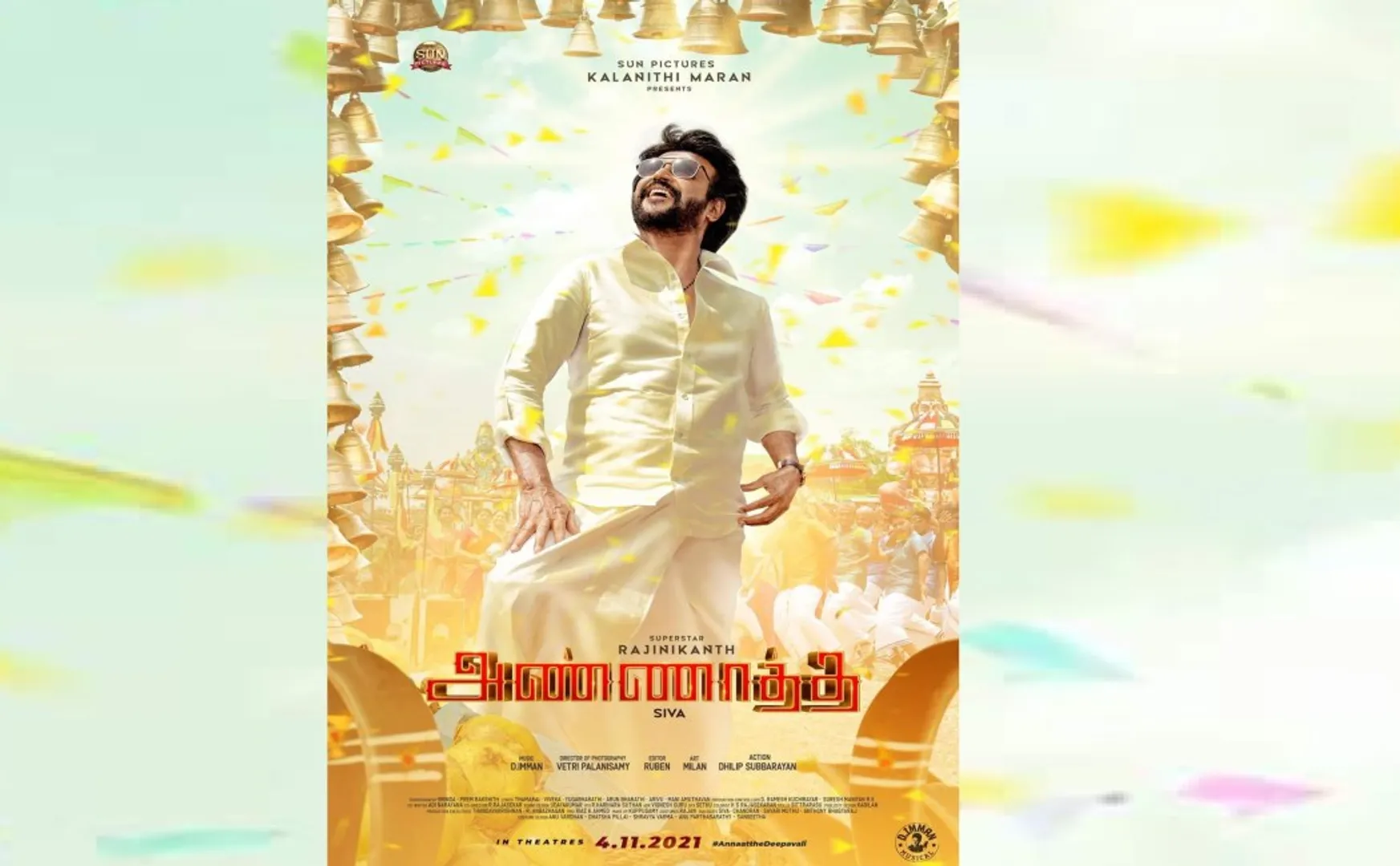 actor rajinikanth movie annatthe first look poster 