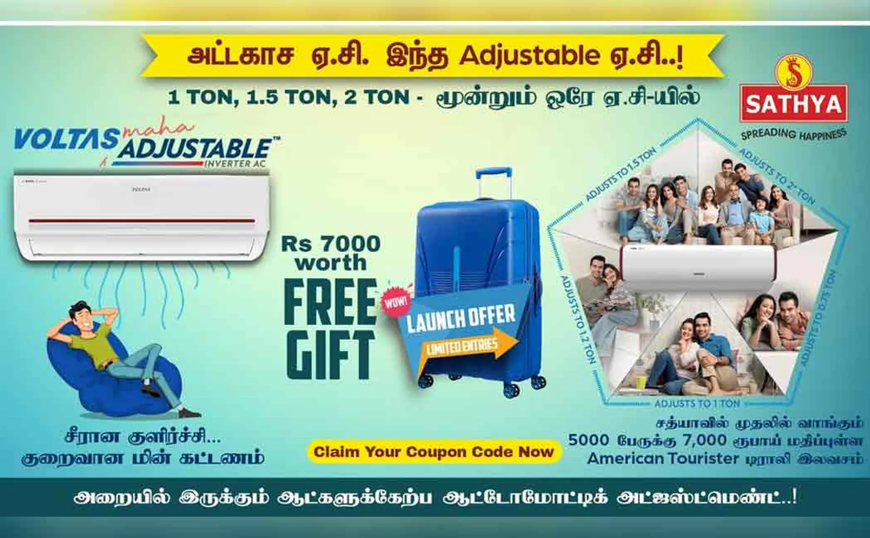 voltas new ac with offer in sathya stores