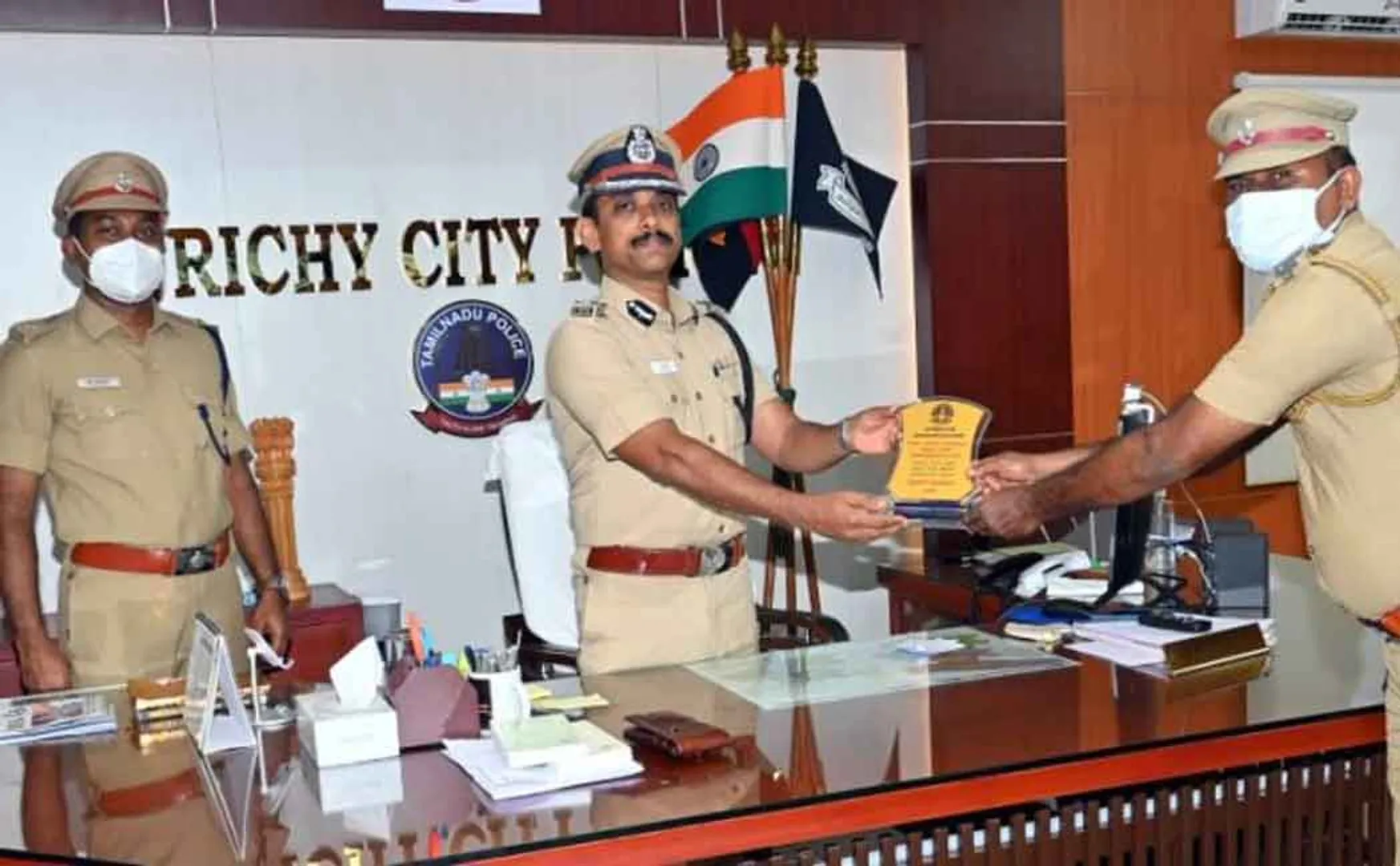 Tamil Nadu Chief Minister's Cup for Trichy Municipal Police Station!