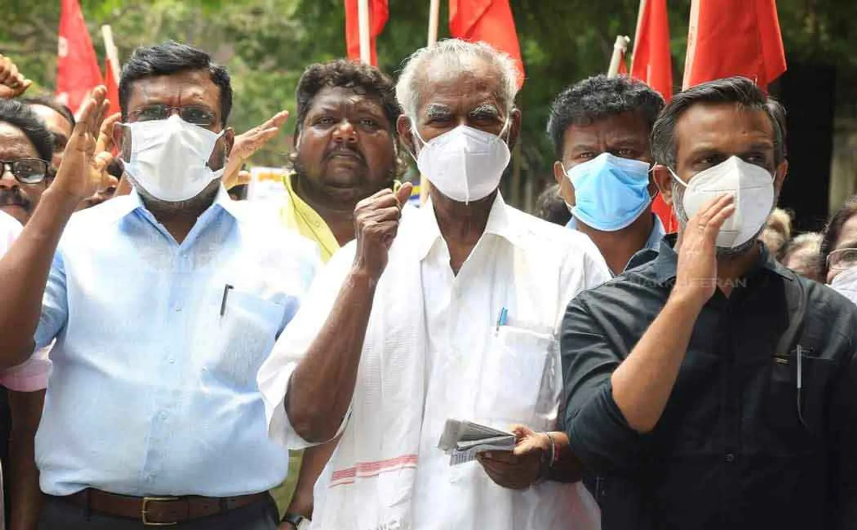 Demonstration led by Nallakannu  