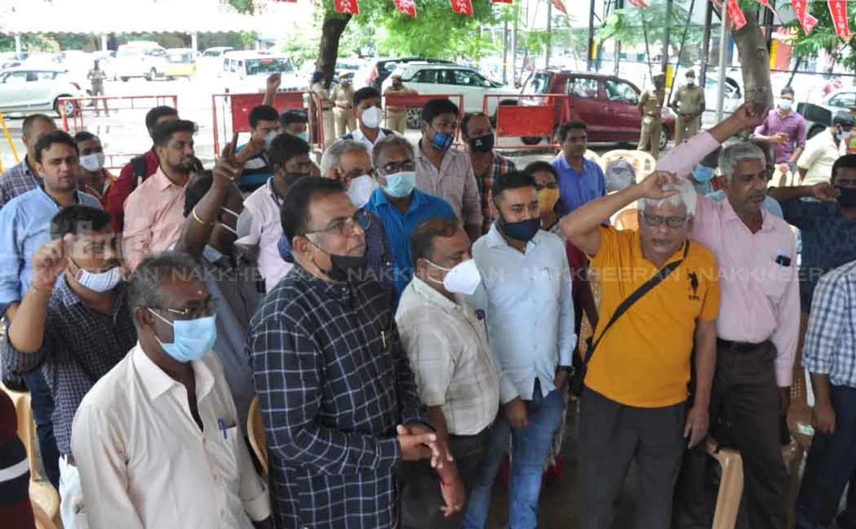 Station masters involved in the protest