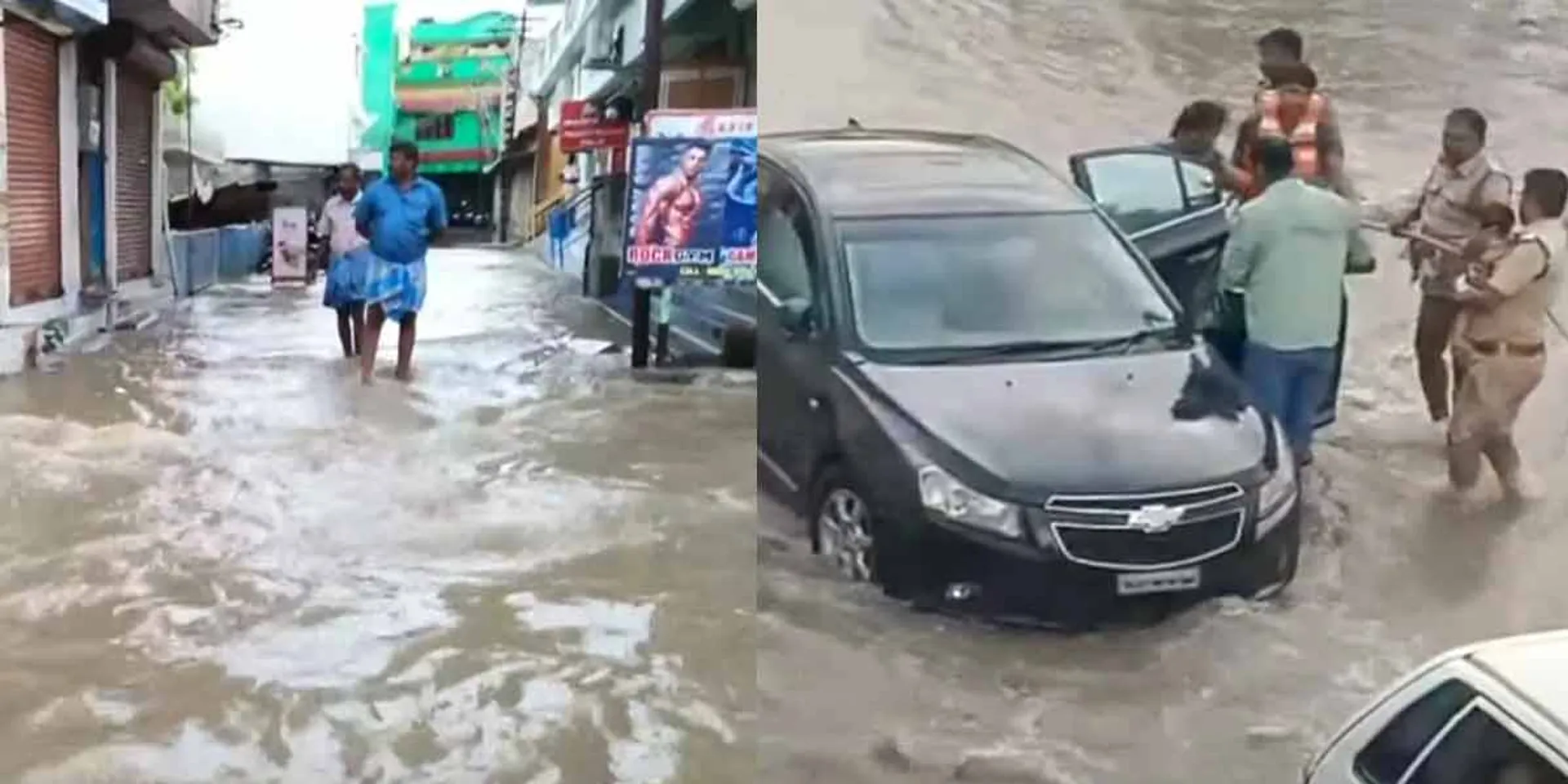 Sudden flood in pallipalaiyam 