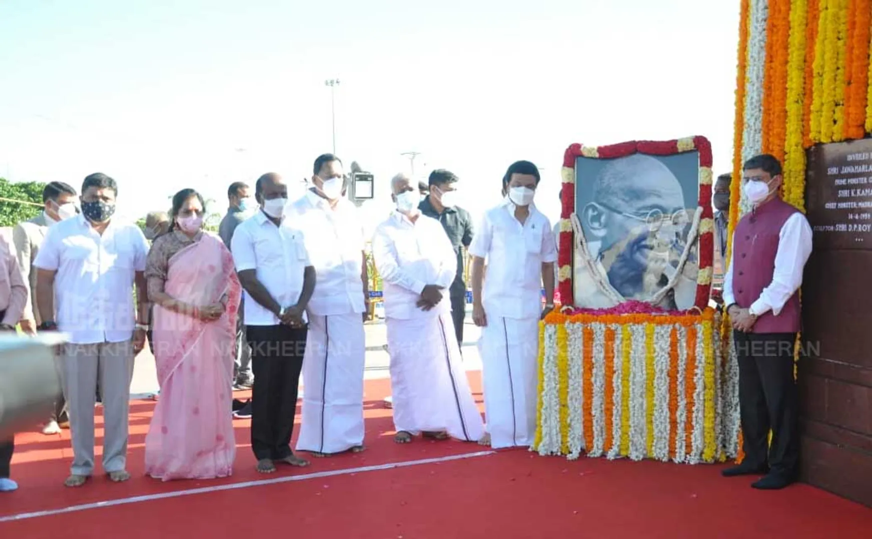 Mahatma Gandhi's 153rd Birthday - Governor, Chief Minister of Tamil Nadu honored! (Pictures)