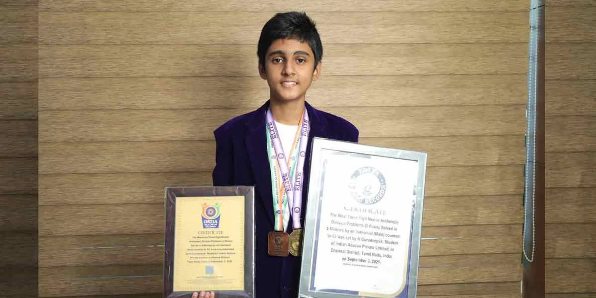 Guru Deepak sets world record in abacus