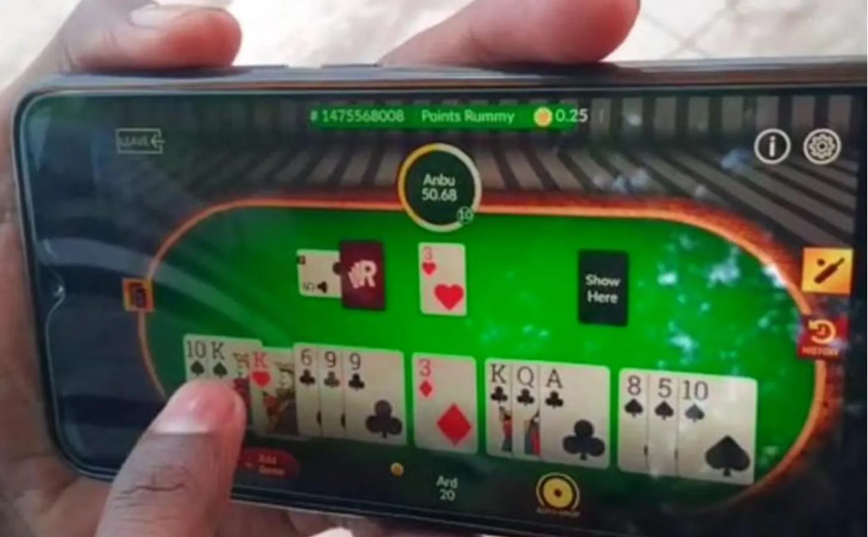 online rummy it employee incident police investigation 