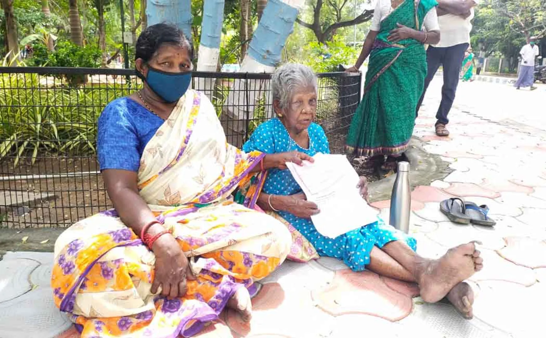 96-year-old woman who petitioned the collector to "recover my property worth Rs 80 lakh"