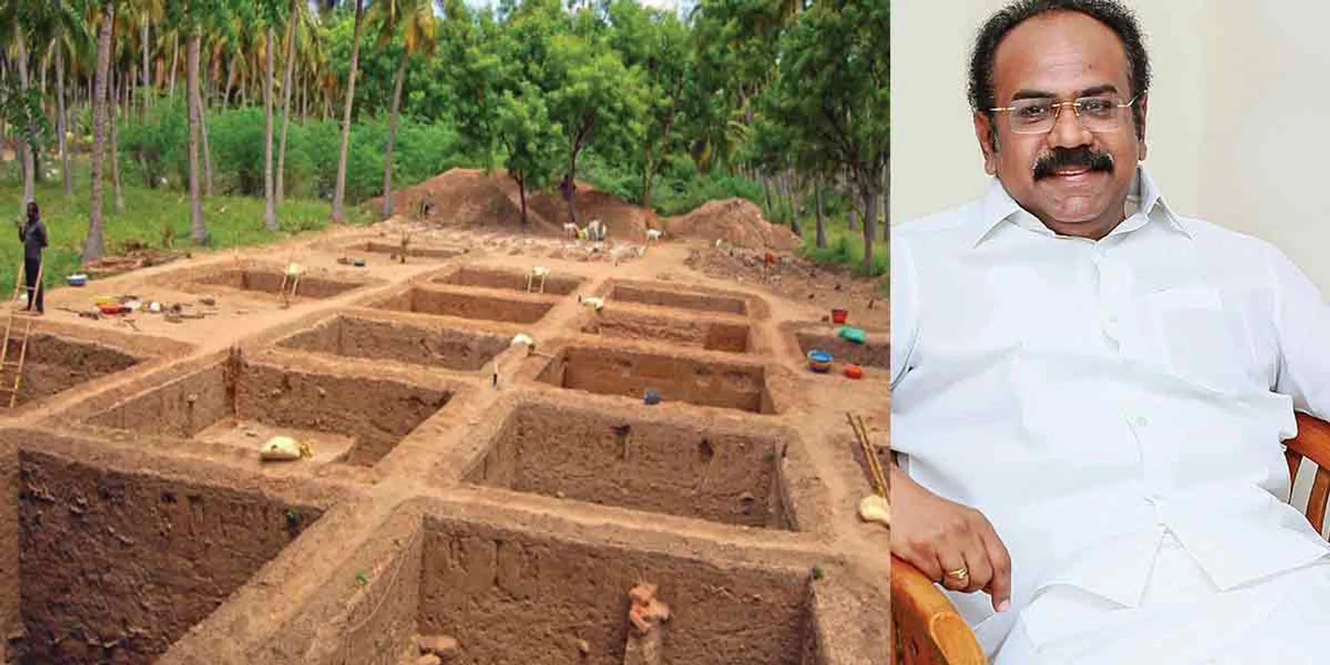 minister Thangam Thennarasu inspection at keeladi