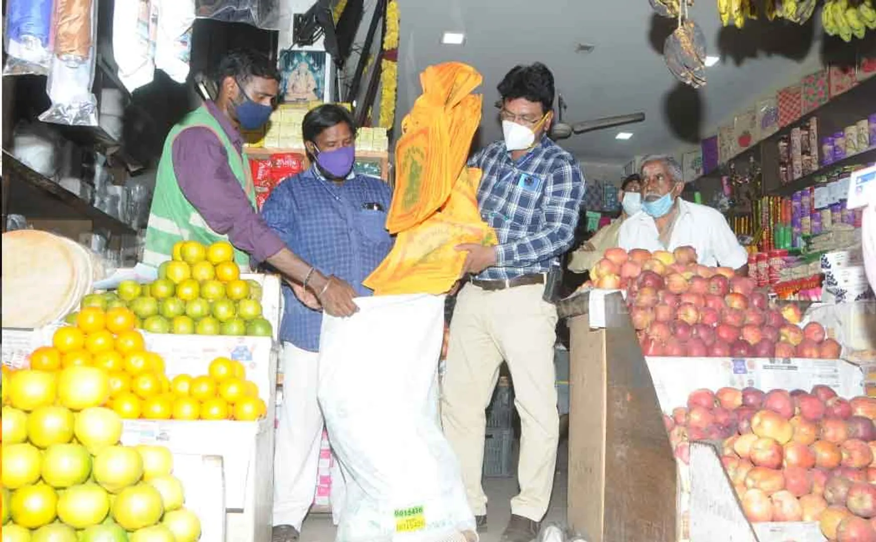 Zonal Health Officer inspecting stores