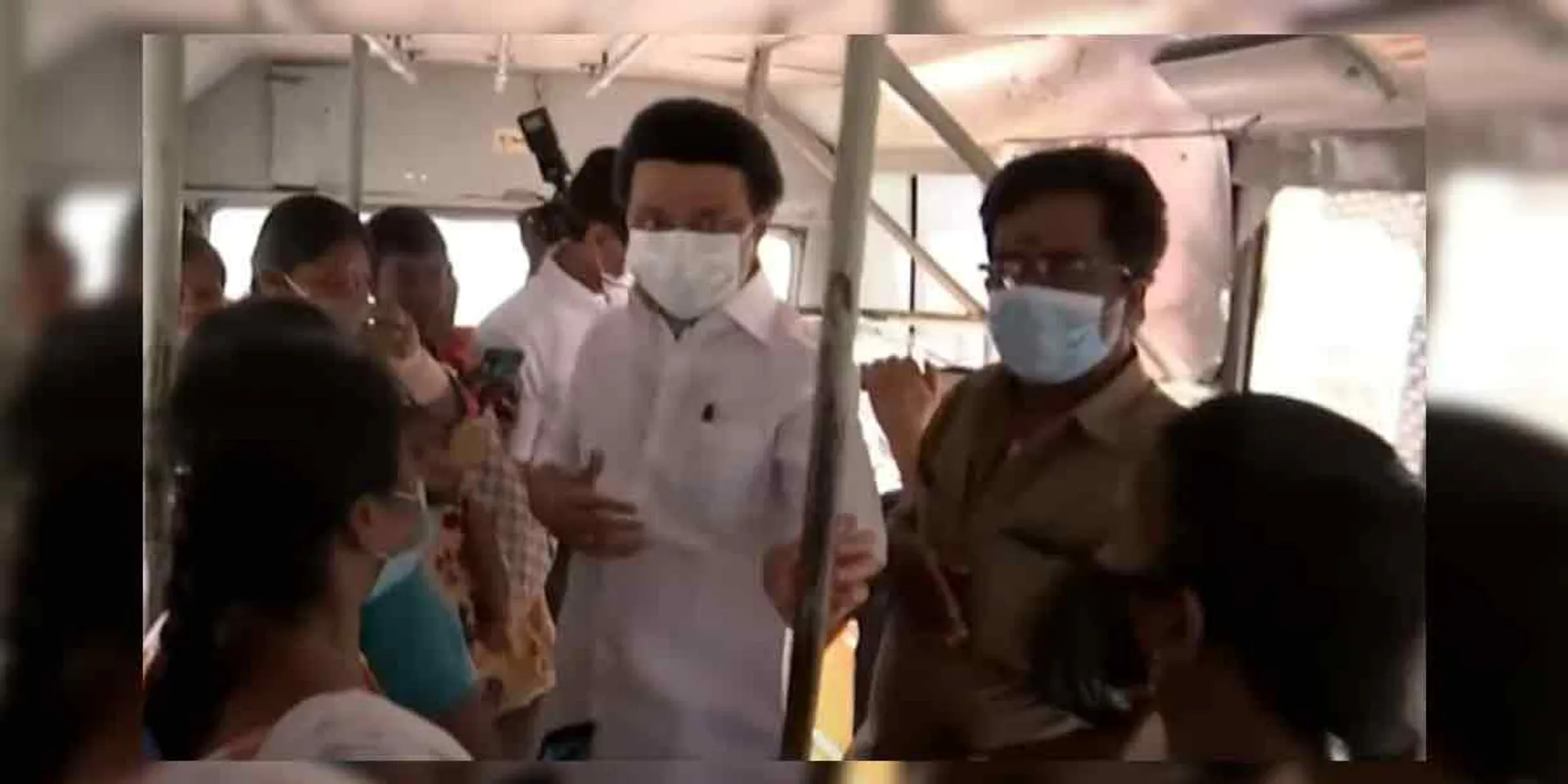  Tamil Nadu Chief Minister inspects government bus