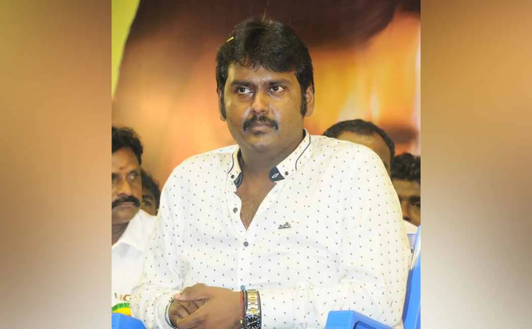 Vijaya Prabhakaran sheds tears on stage.