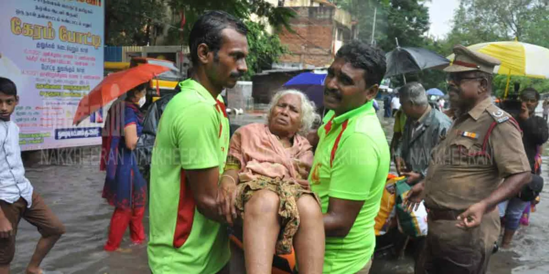  Rainwater surrounds Chennai ... 1000 rescue workers in rescue operation!