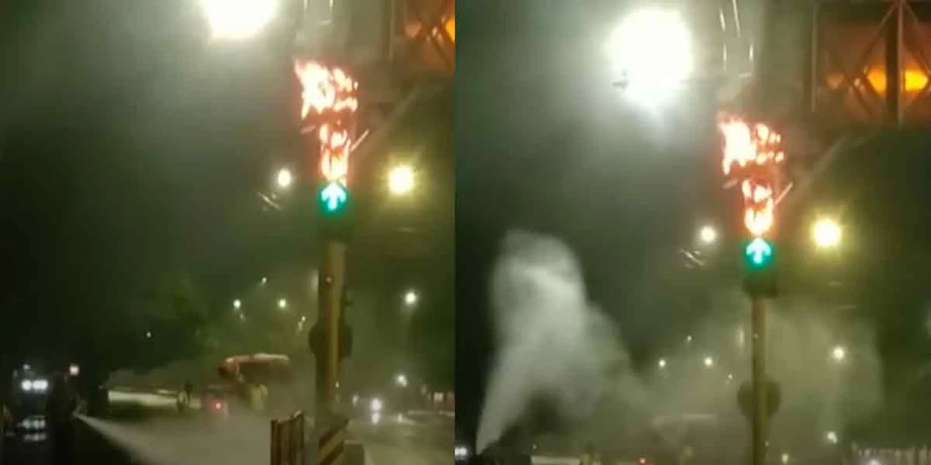 Burnt traffic signal!