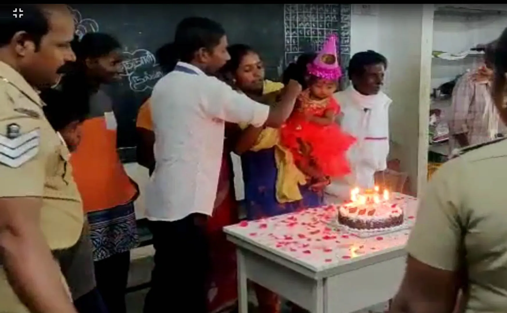 Police celebrate baby's birthday!