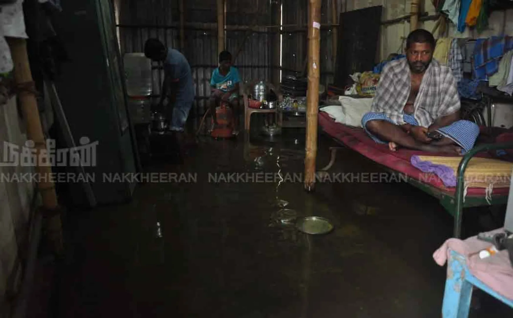 Rain water seeps into houses due to continuous heavy rain