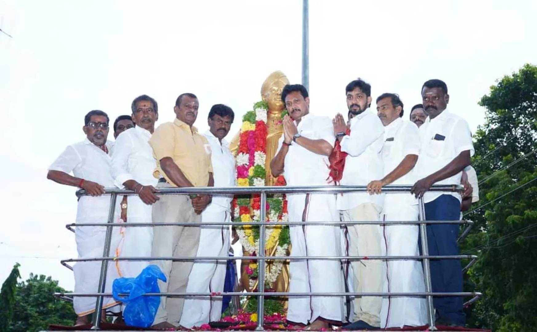 voc statue minister in trichy 