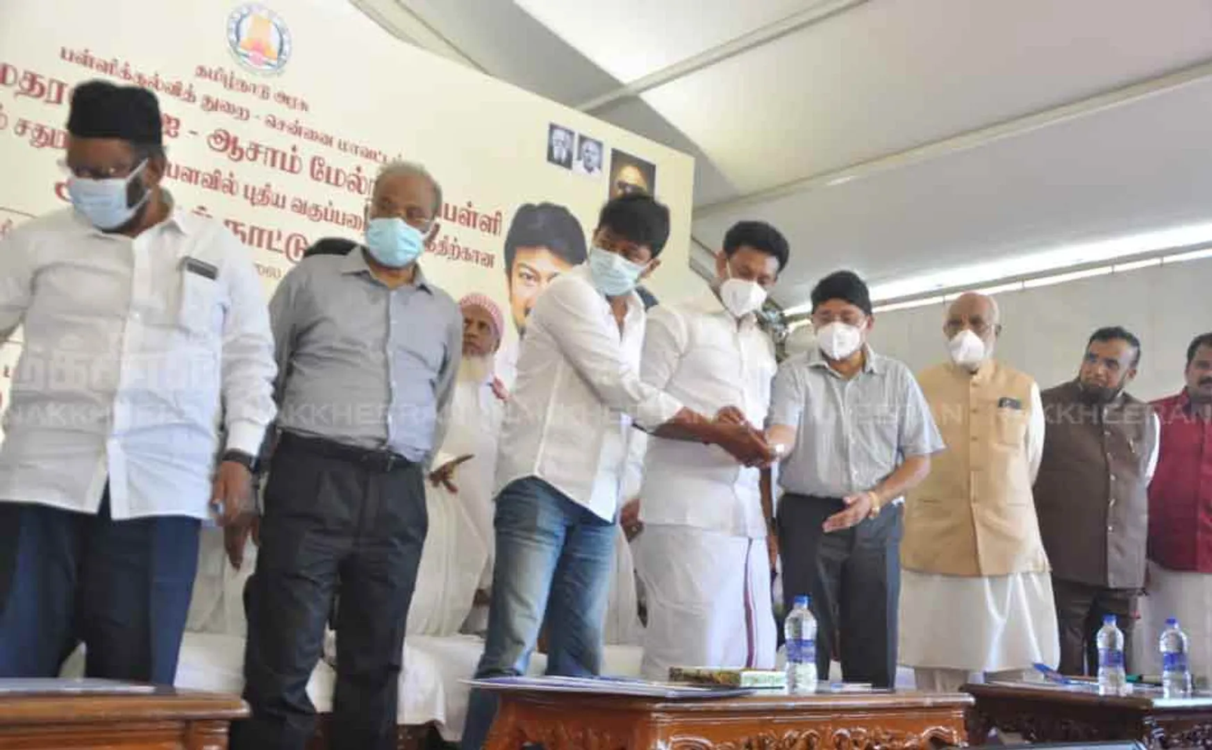 Foundation stone laying ceremony in the presence of Udayanidhi Stalin