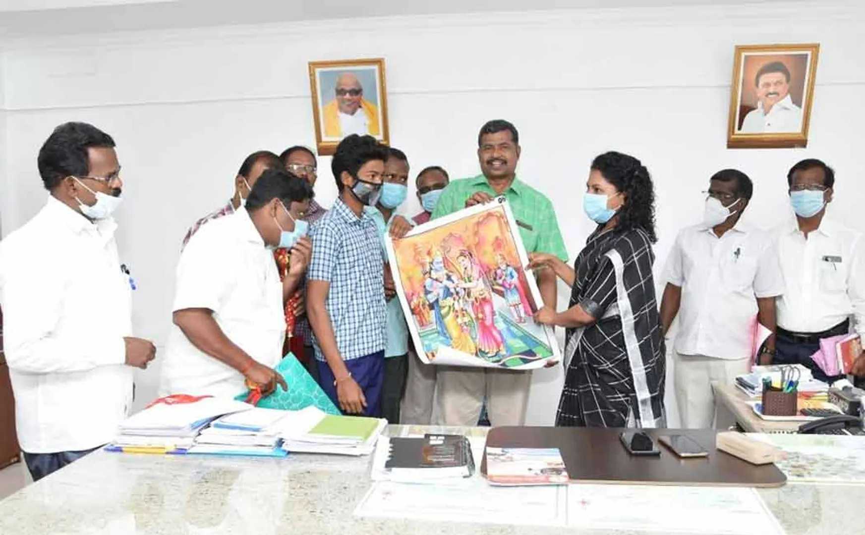 Congratulations to the government school student who has been achieving in the painting competition for the  3 years ..!