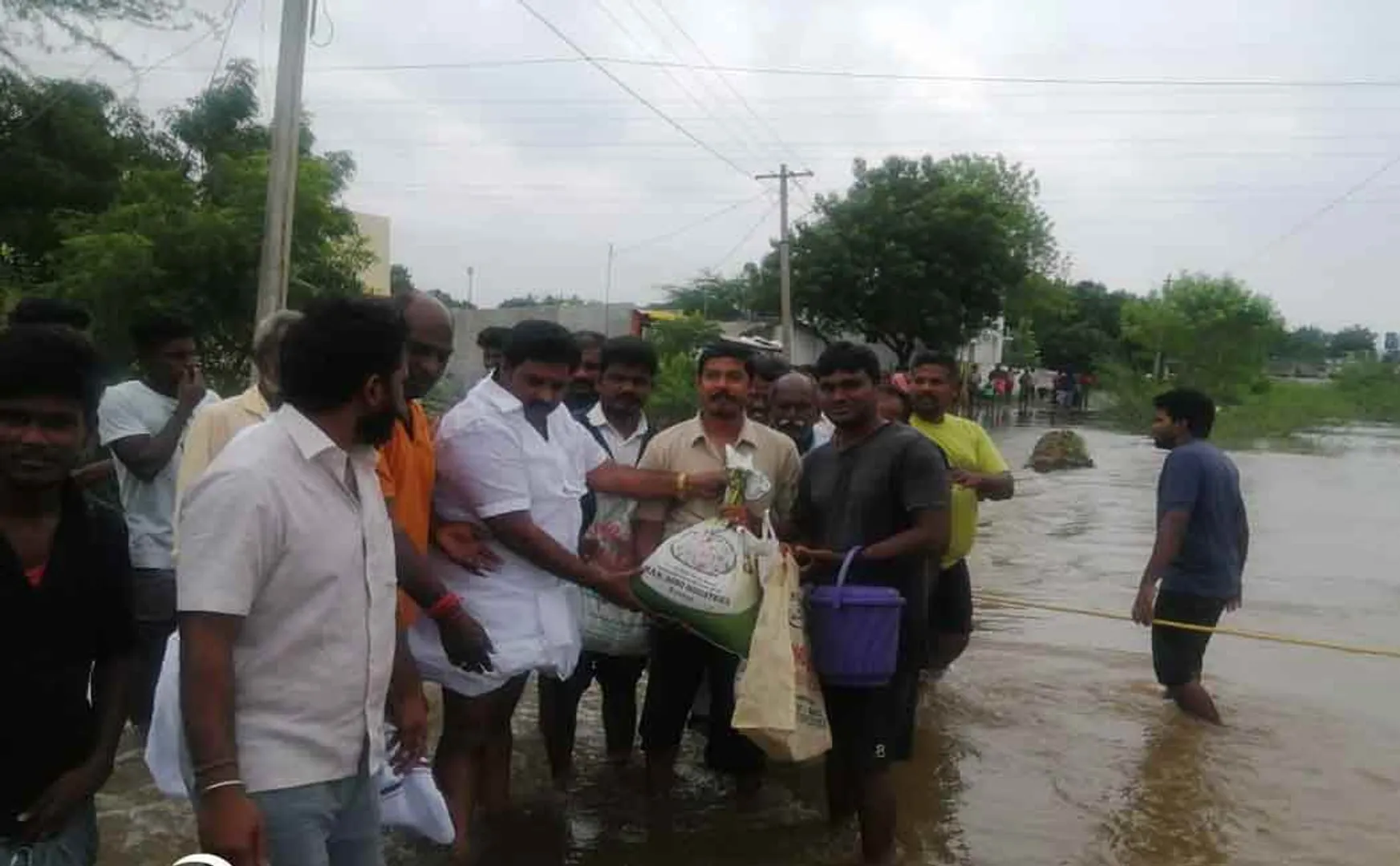 MLA who visited the affected areas and distributed relief items