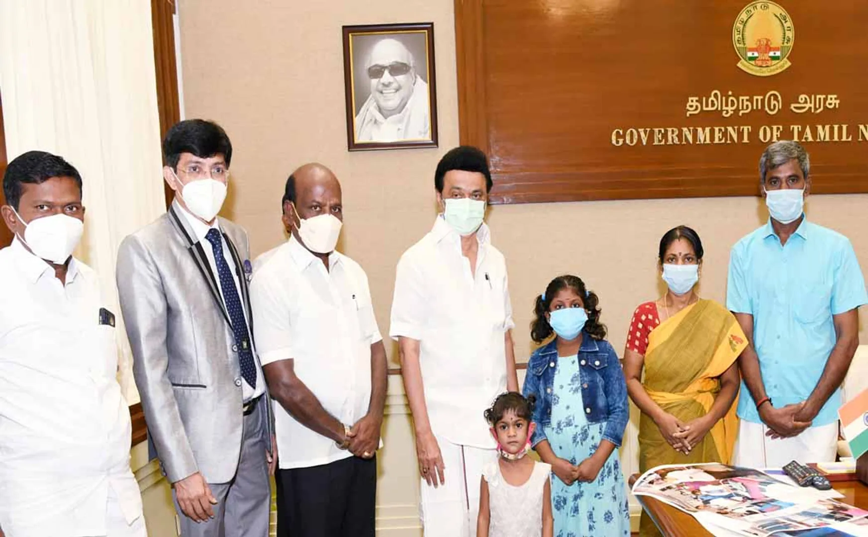 children meet chief minister m.k.stalin at chennai 