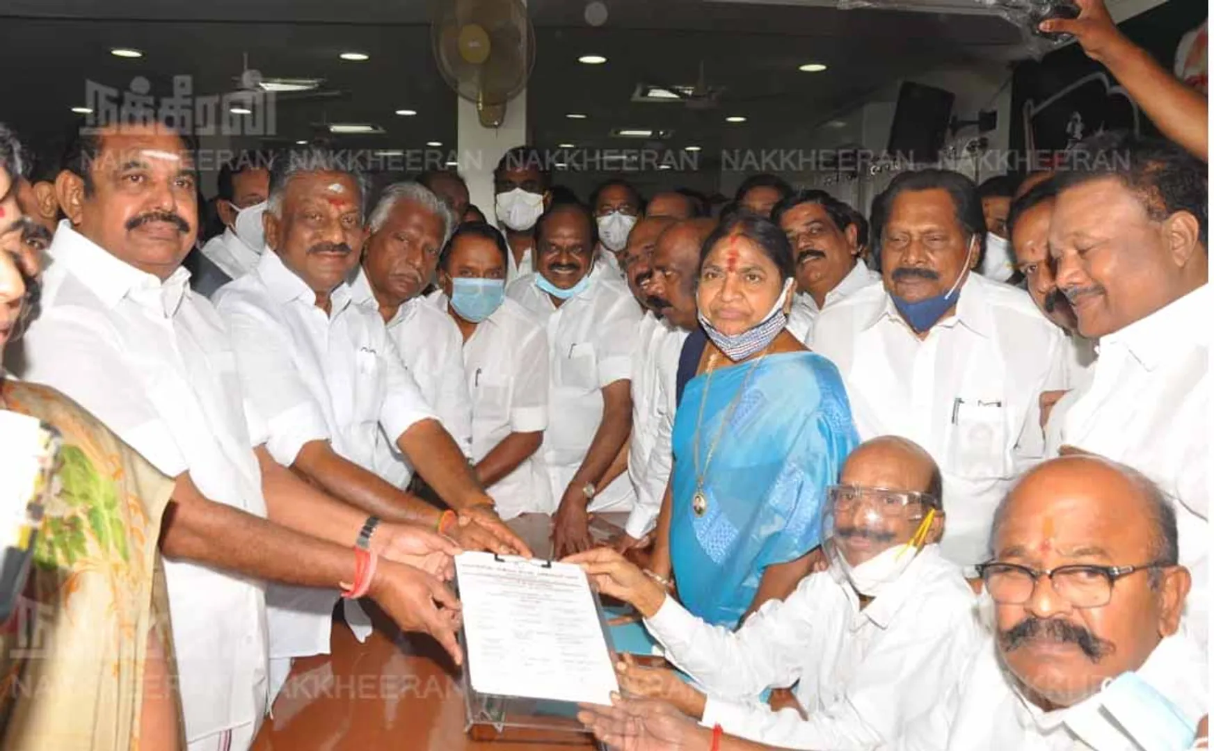 admk By-election: O. Panneerselvam. Edappadi Palanisamy nomination! (Pictures)