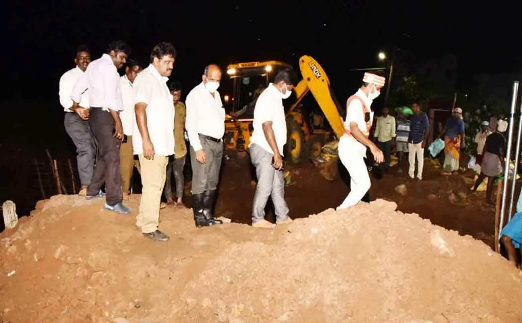 District Collector who personally inspected field at night