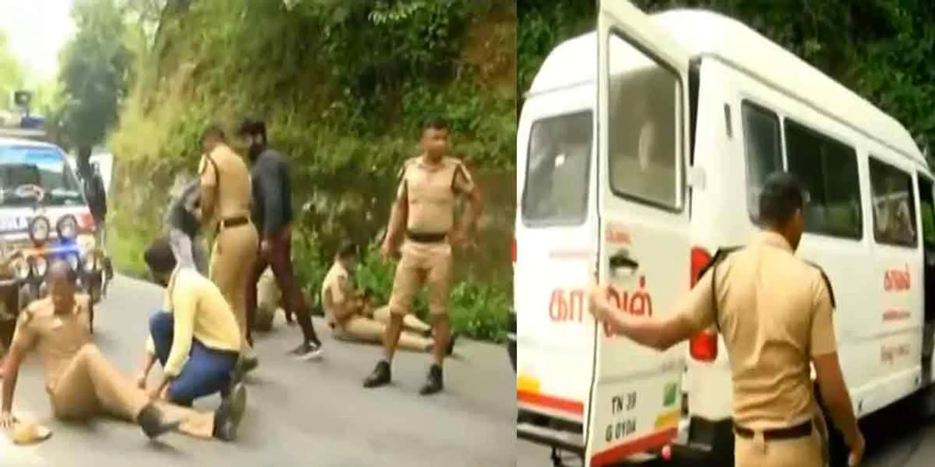 Police vehicle crashes as go for safety