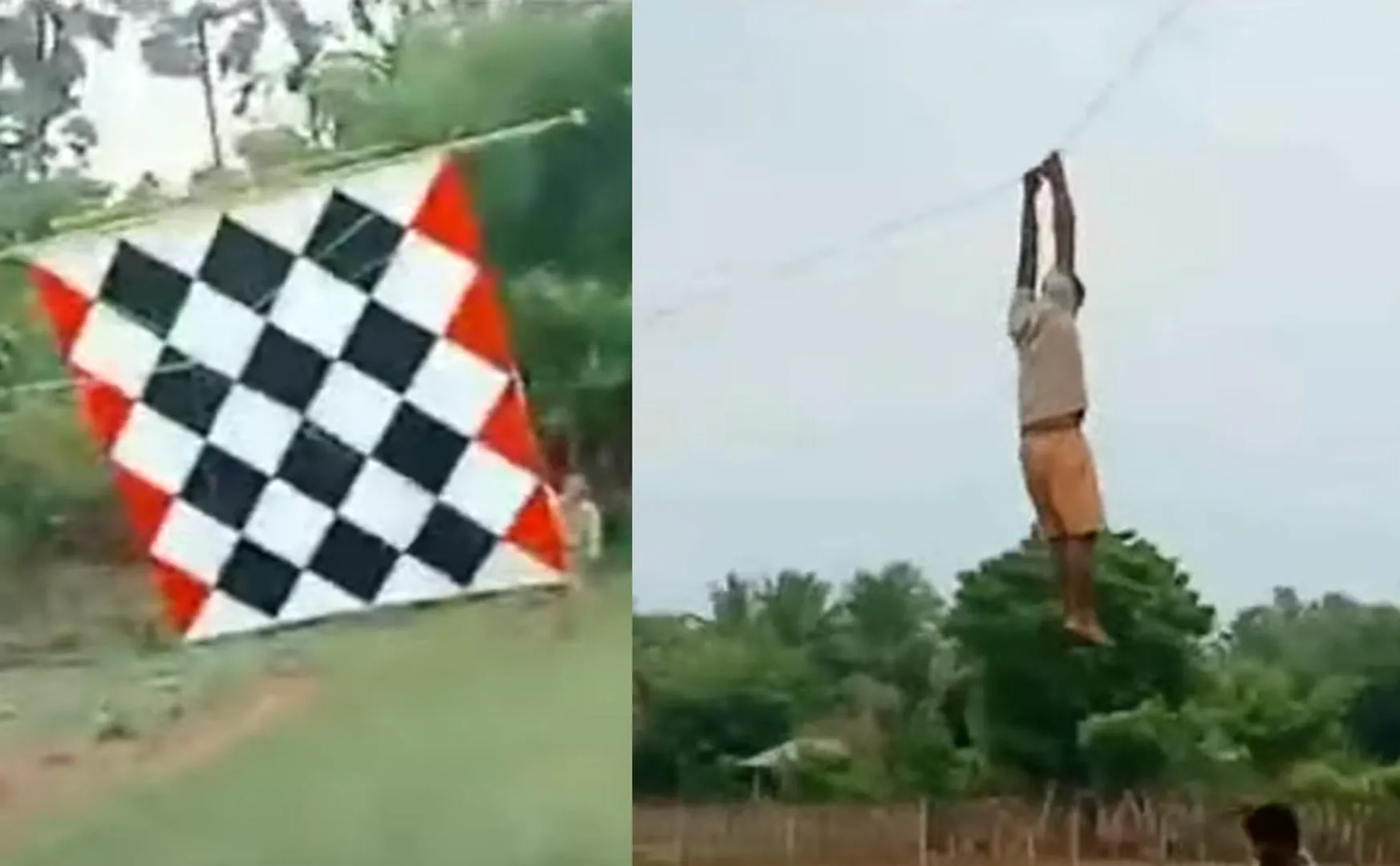 The degree to which the youth was lifted into the sky ... a heart-wrenching video!