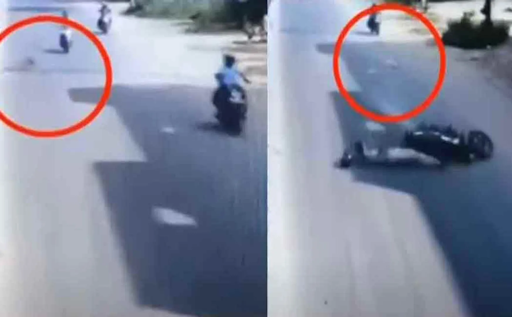 Viral accident ... Helmet that saved the life of the police