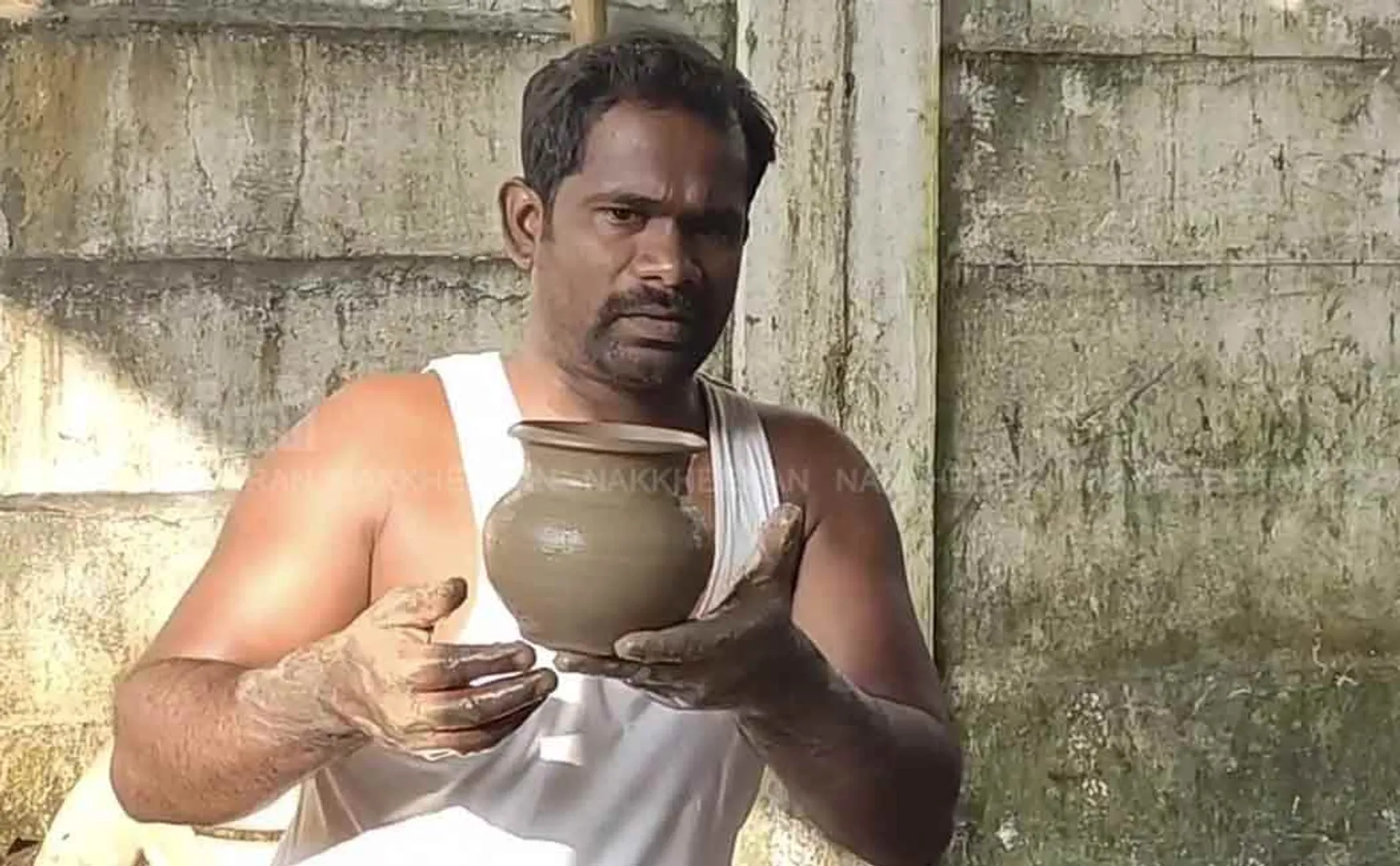 Professor making Pottery for pongal 