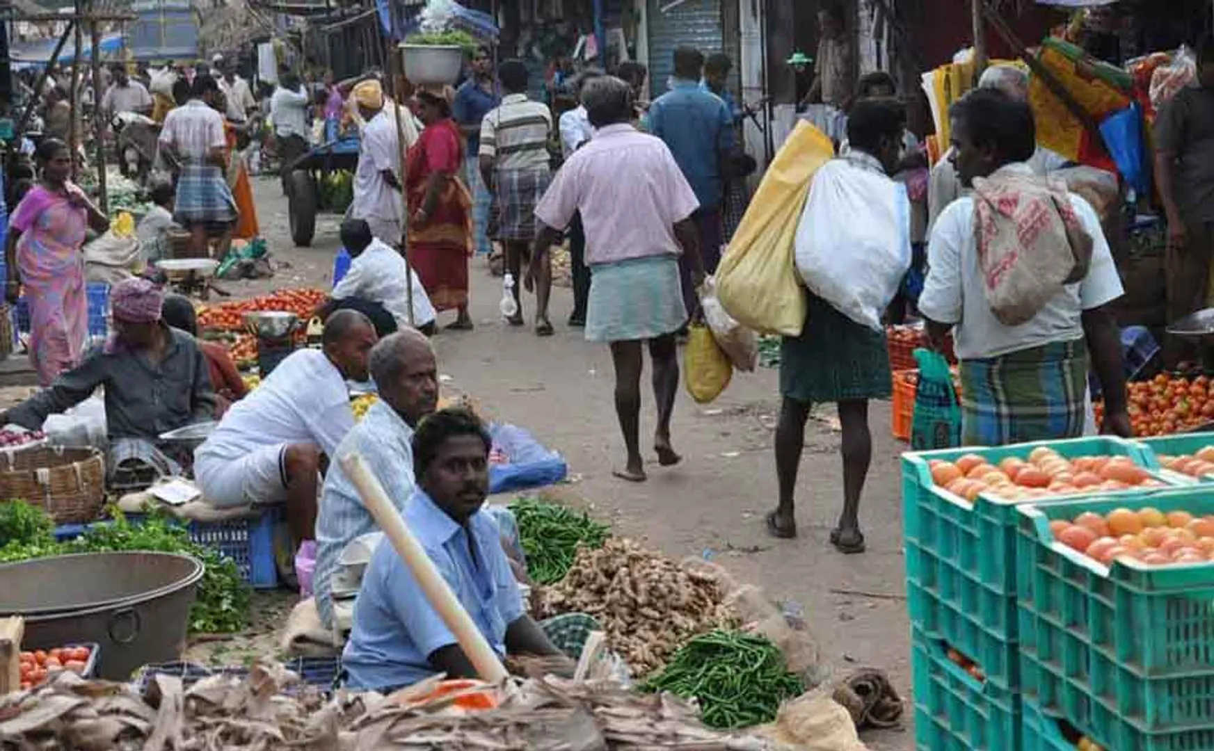  People crowding the markets