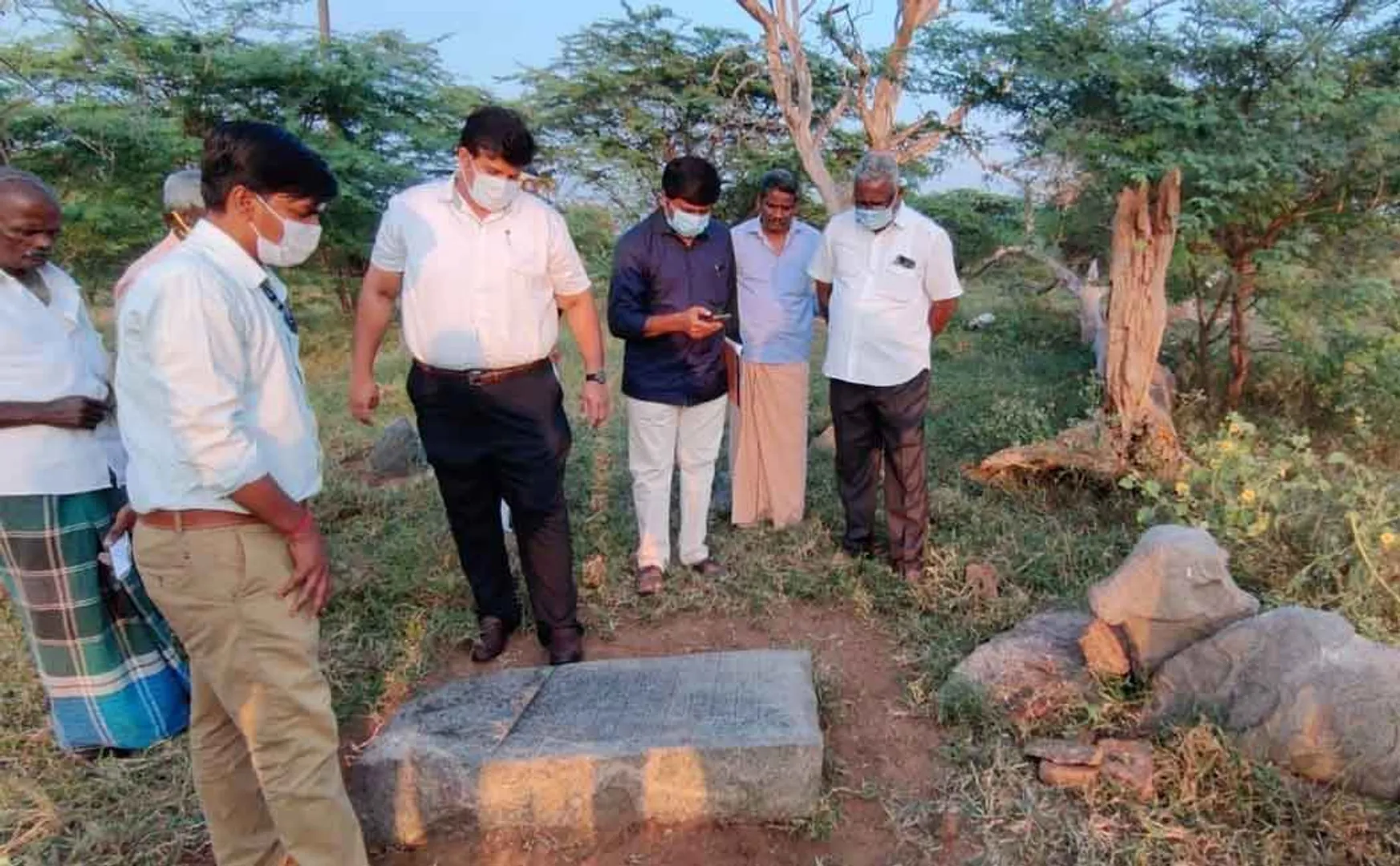 Inscription found in ruined temple ... Collector ordered to be inspected