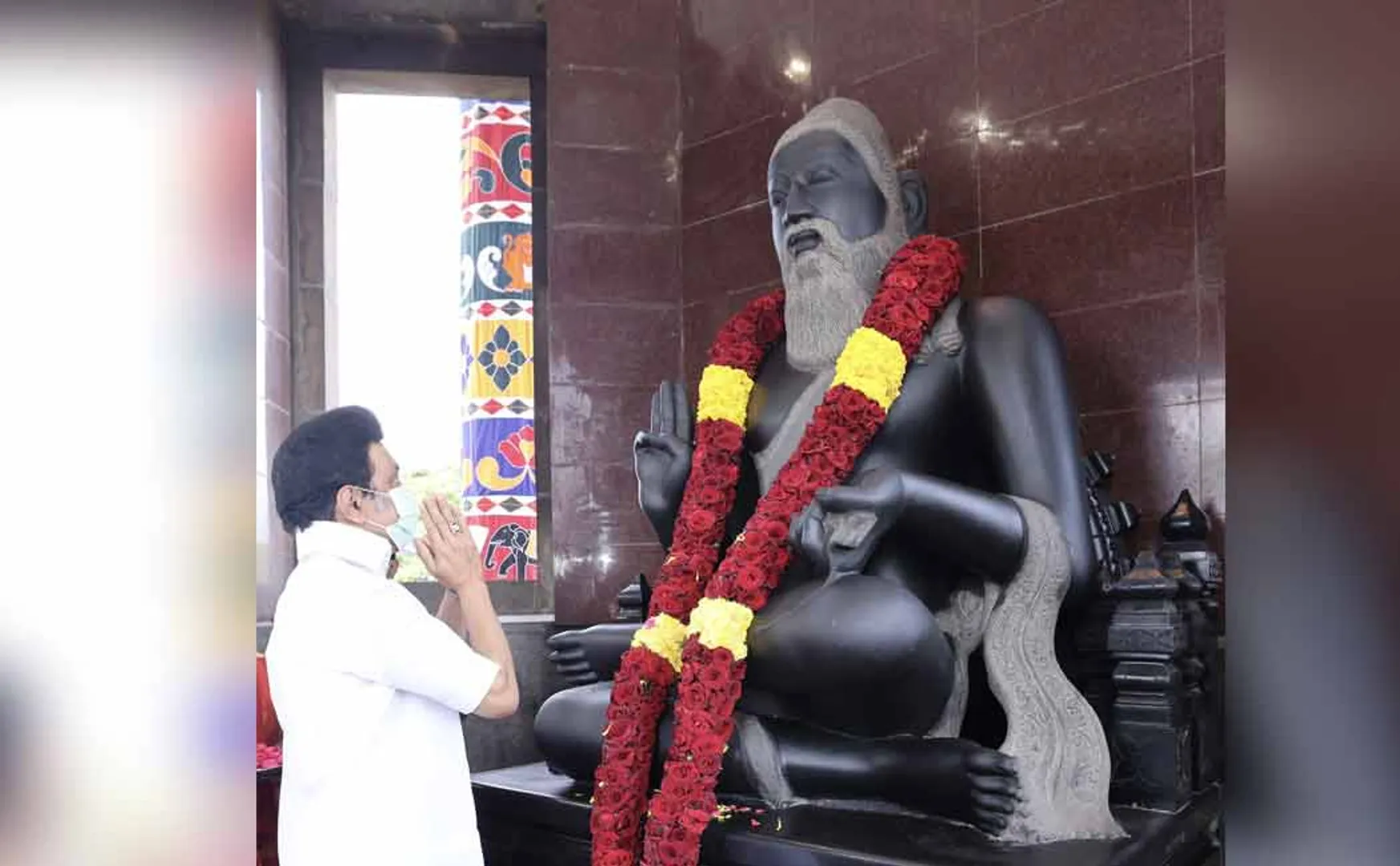 Chief Minister M.K. Stalin pays homage to Thiruvalluvar 