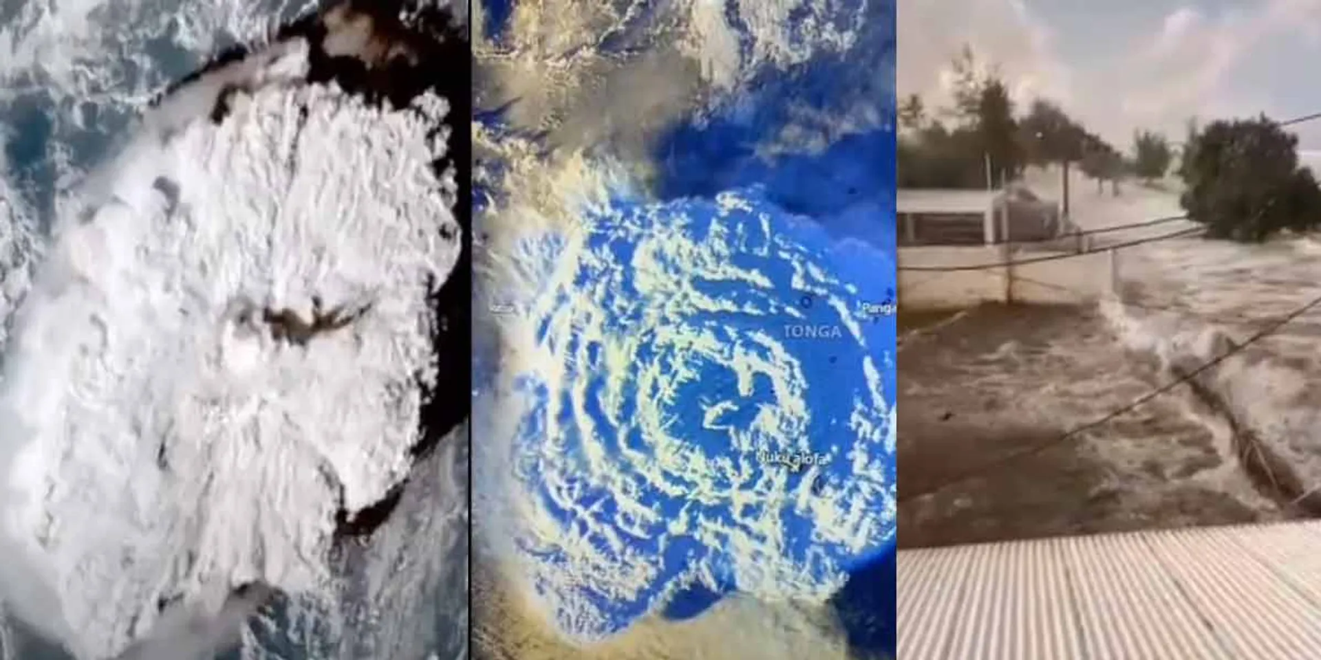Volcanic eruption under the sea ... Tsunami scenes released shocking!