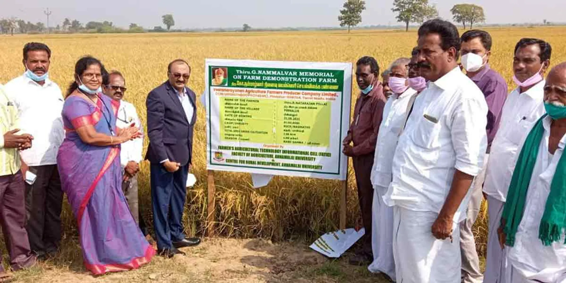  'Nammazhvar Memorial Basmati Paddy Field- Annamalai University Vice Chancellor Participates!