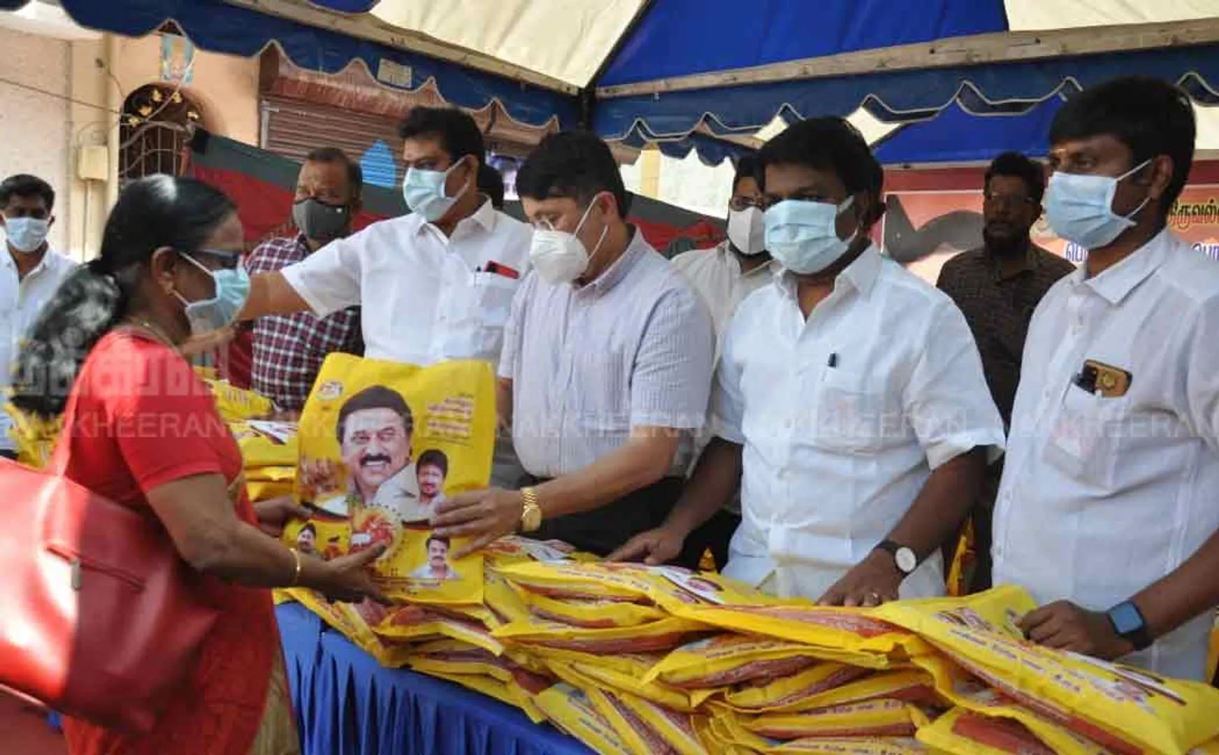 MP Dayanidhi Maran presents Pongal gift to the people