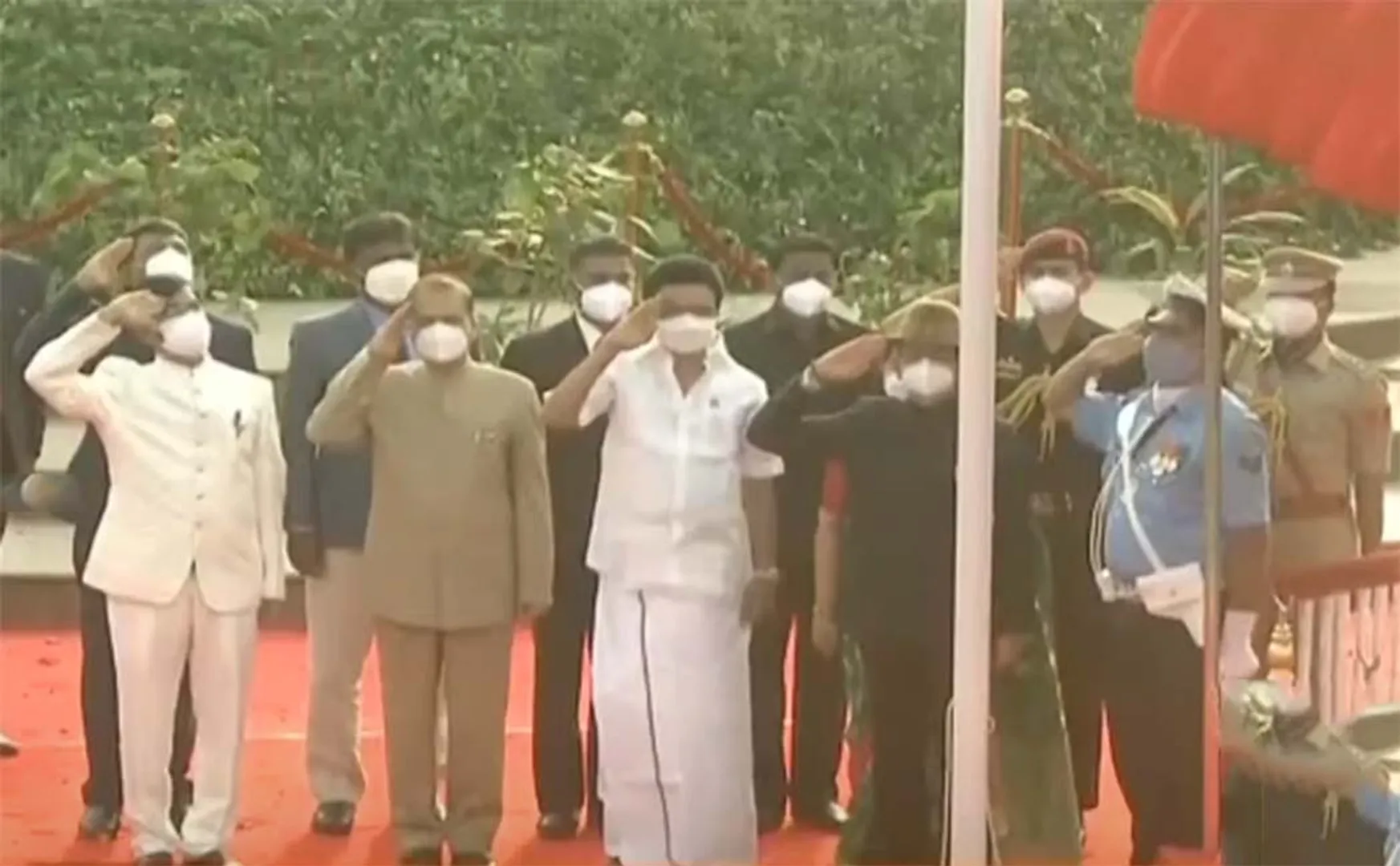 Governor RN Ravi hoists the national flag!