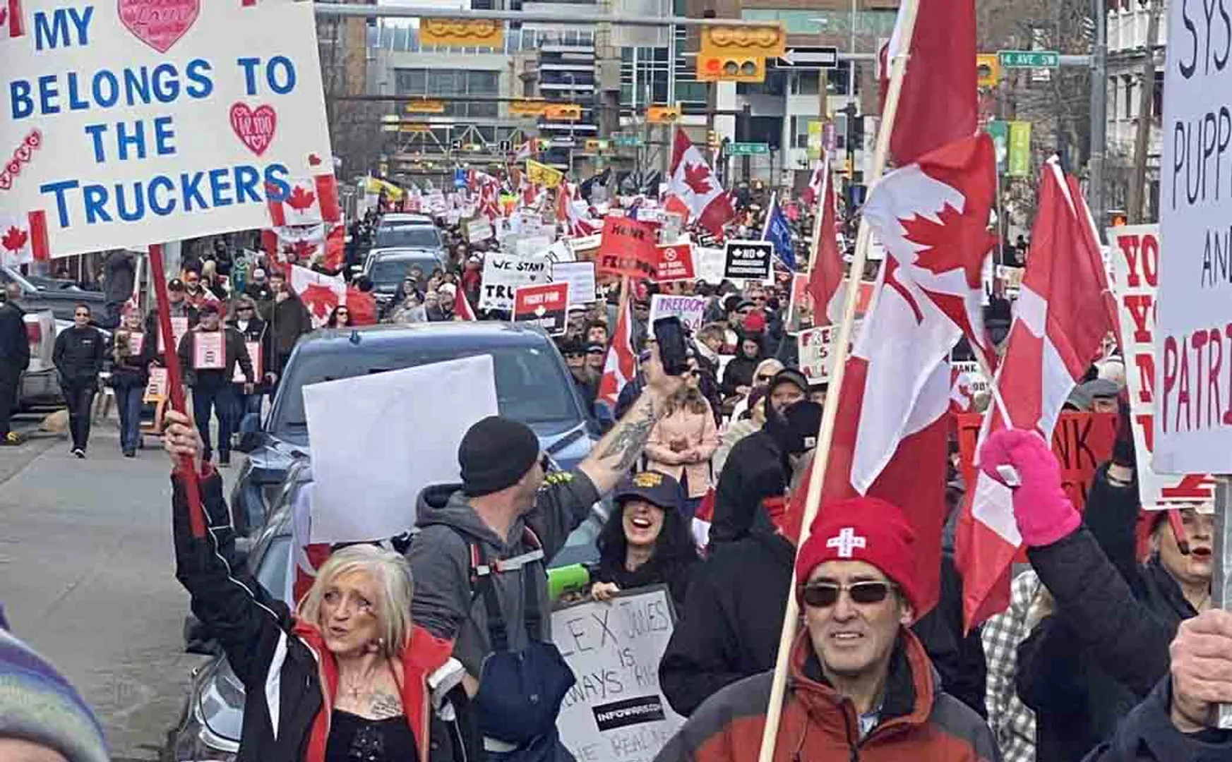 People who went on strike ... Prime Minister of Canada in a secret place!