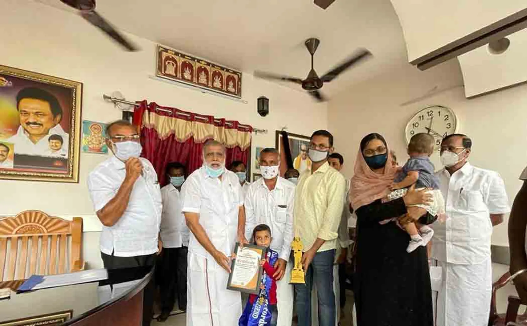 World record 4 year old boy! Minister I. Periyasamy addressed the gathering