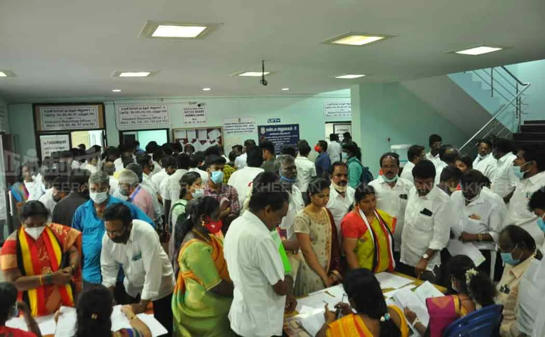 Various party candidates gathered to file nominations