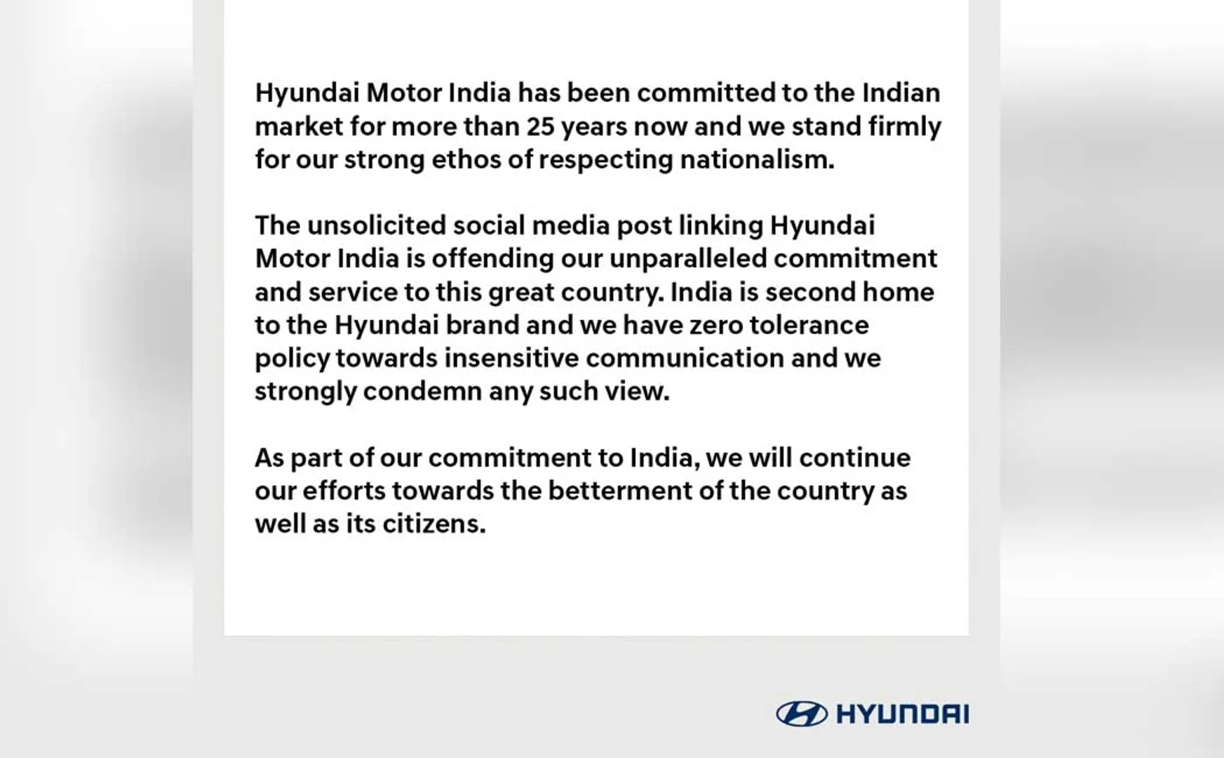 Trend 'BoycottHyundai' ... explained by Hyundai India