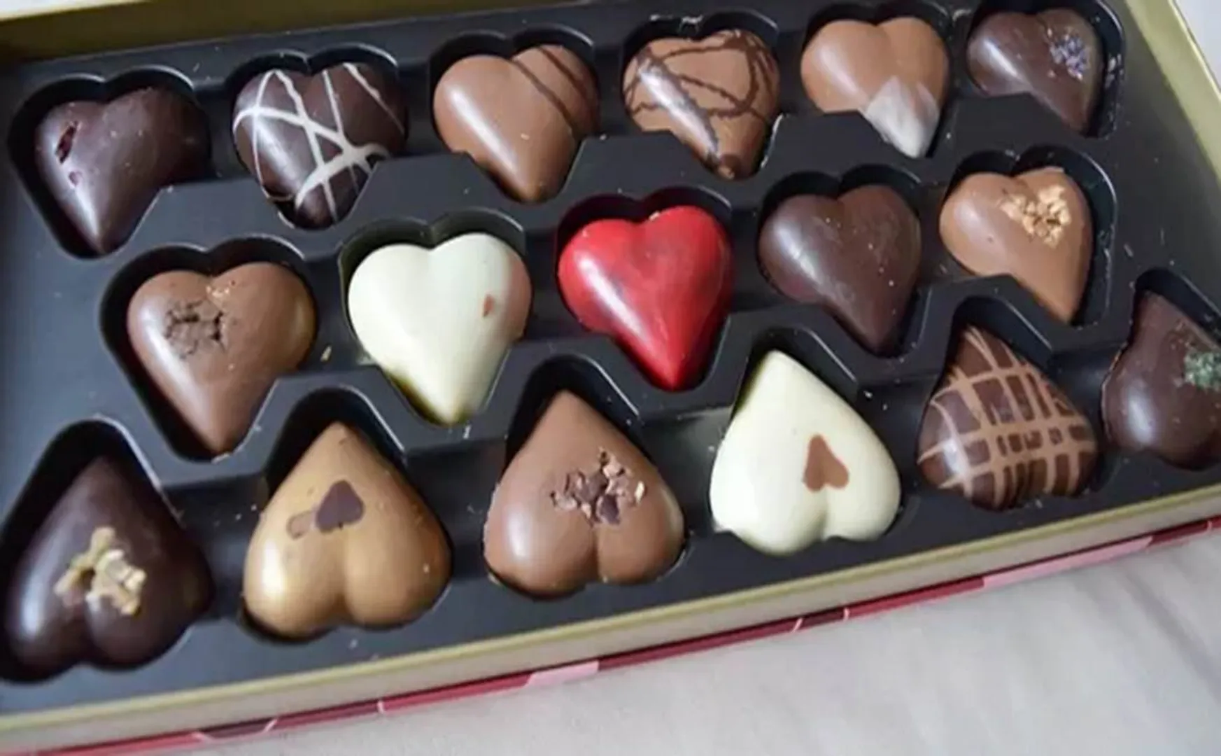 Special heart shaped chocolate for valentines day