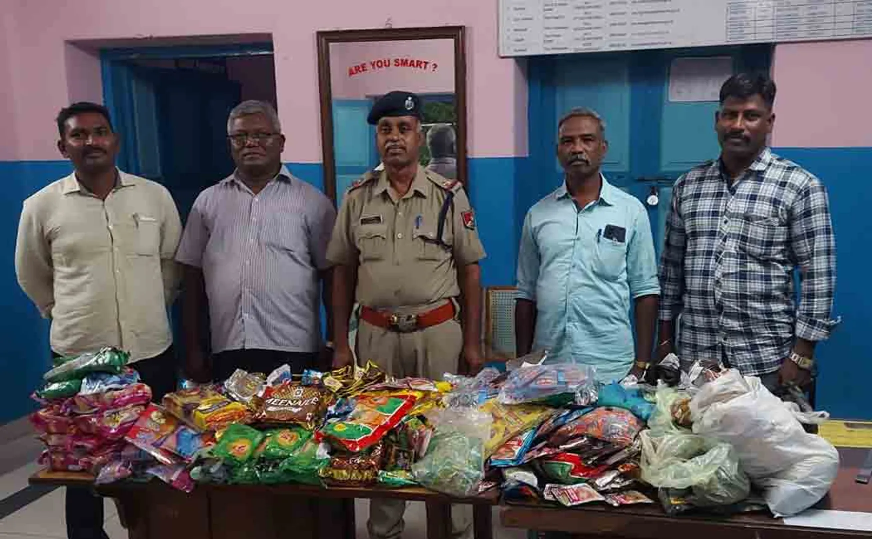 Gutka confiscated on train!